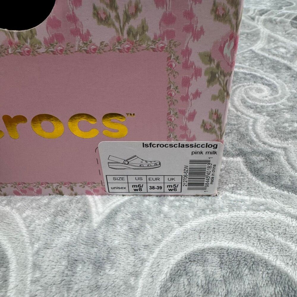 NWT LoveShackFancy X Crocs Pink Classic Clog - Picture 5 of 5